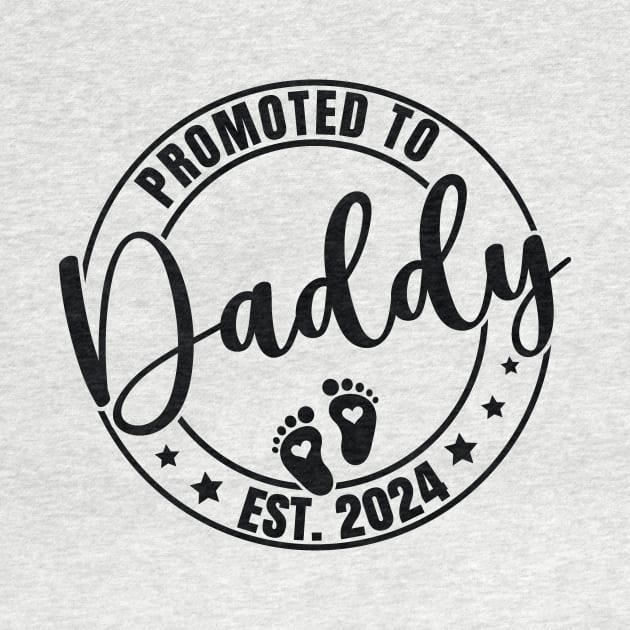 Promoted to Daddy Est 2024, Funny New Dad Family by Shrtitude